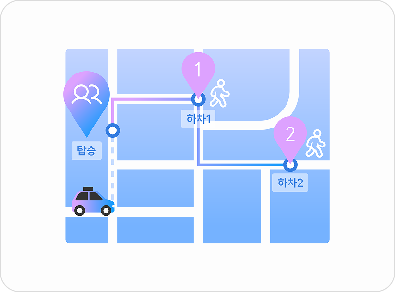 복수 승객 · 화물의 효율적 경유지 배차 및 경로 최적화